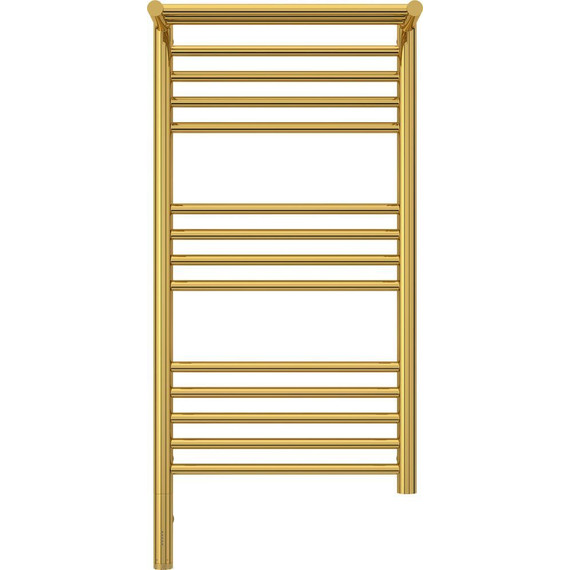 Полотенцесушитель электрический Сунержа Богема с полкой 3.0 П14 800x400 мм (прямая перемычка) 03-5806-8040 L, золото фото 2