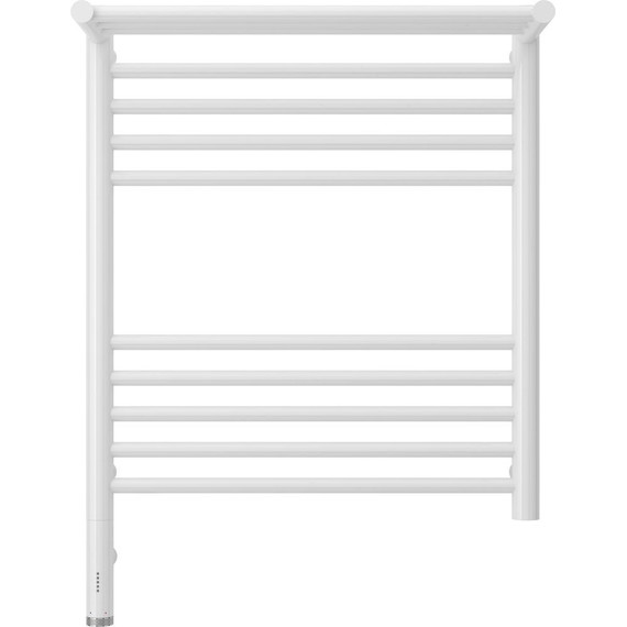 Полотенцесушитель электрический Сунержа Богема с полкой 3.0 П10 600x500 мм (прямая перемычка) 12-5806-6050 L, белый фото 2