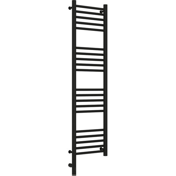 Полотенцесушитель электрический Сунержа Богема 3.0 П20 1200x300 мм (прямая перемычка) 31-5804-1230 L, чёрный матовый фото 