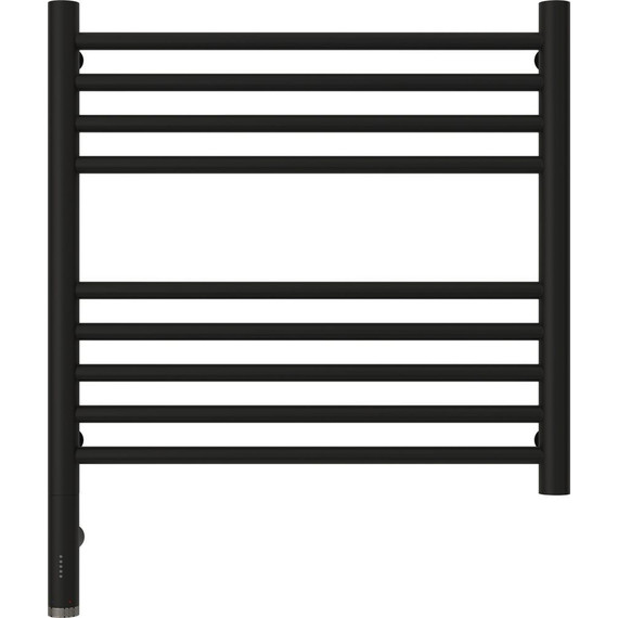 Полотенцесушитель электрический Сунержа Богема 3.0 П9 500x500 мм (прямая перемычка) 31-5804-5050 L, чёрный матовый фото 2