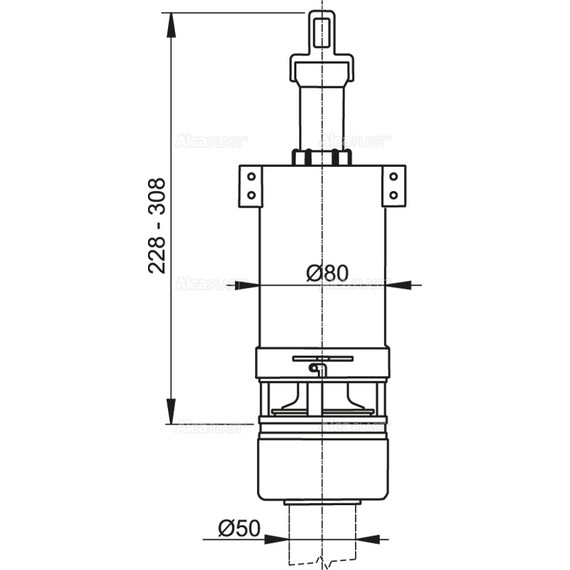 Сливной механизм Alcadrain A02 фото 2