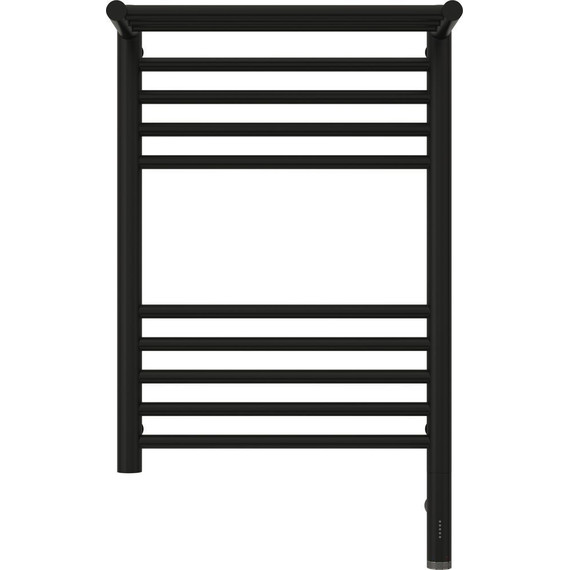 Полотенцесушитель электрический Сунержа Богема с полкой 3.0 П10 600x400 мм (прямая перемычка) 31-5807-6040 R, чёрный матовый фото 2