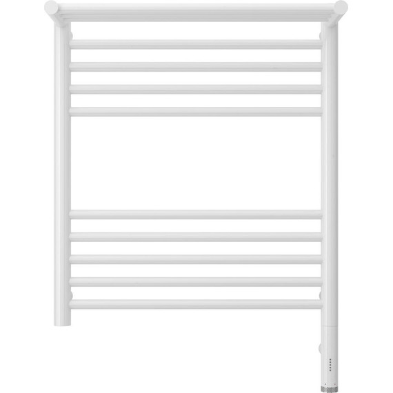 Полотенцесушитель электрический Сунержа Богема с полкой 3.0 П10 600x500 мм (прямая перемычка) 12-5807-6050 R, белый фото 2