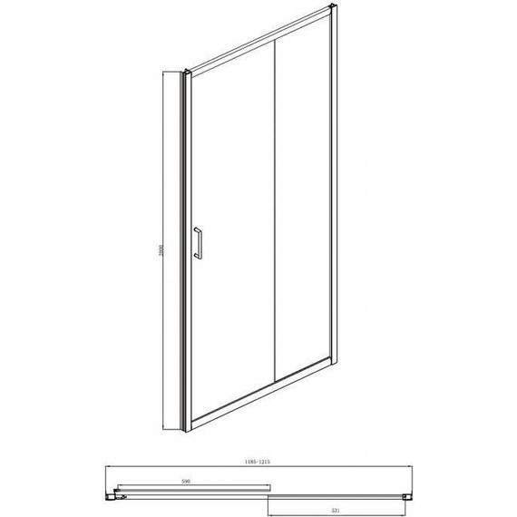 Душевая дверь Bravat Drop 120 см, BD120.4100A, хром/прозрачное - 6 Душевая дверь Bravat Drop 120 см, BD120.4100A, хром/прозрачное фото 6