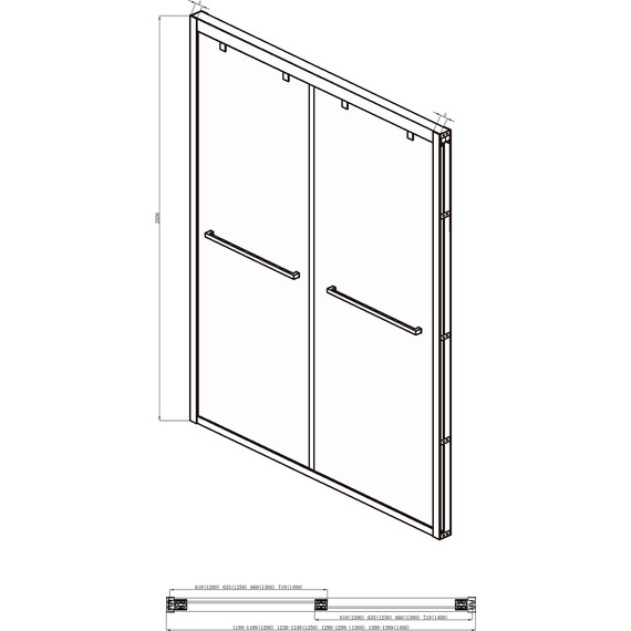 Душевая дверь Bravat Stream 120 см, BD120.4203S, хром/прозрачное фото 6