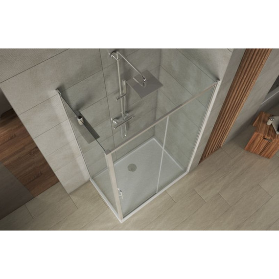 Душевое ограждение Bravat Drop 120х80 см, BS120.3100A, хром/прозрачное - 5 Душевое ограждение Bravat Drop 120х80 см, BS120.3100A, хром/прозрачное фото 5