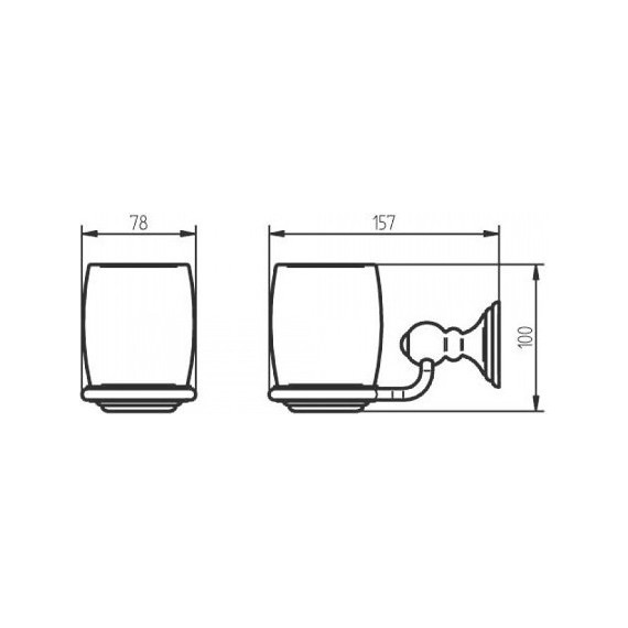 Стакан для зубных щеток Haceka Allure 401802 - 2 Стакан для зубных щеток Haceka Allure 401802 фото 2