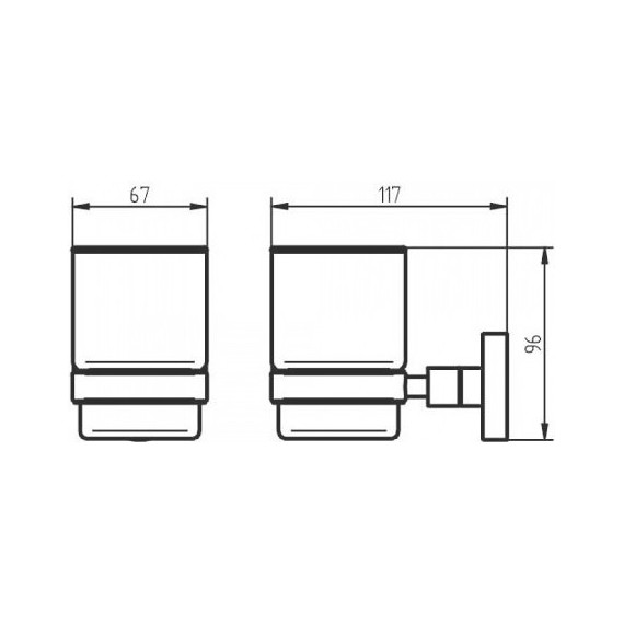 Стакан для зубных щеток Haceka Kosmos TEC 402402 - 3 Стакан для зубных щеток Haceka Kosmos TEC 402402 фото 3