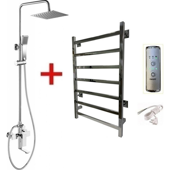 Акционный промо-набор BelBagno+Тругор душевая стойка Romano-VSCM-CRM + полотенцесушитель электрический Пэк 20 П7 00-00031495 фото 