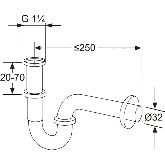 Сифон для умывальника Kludi 1025005-00 фото 2