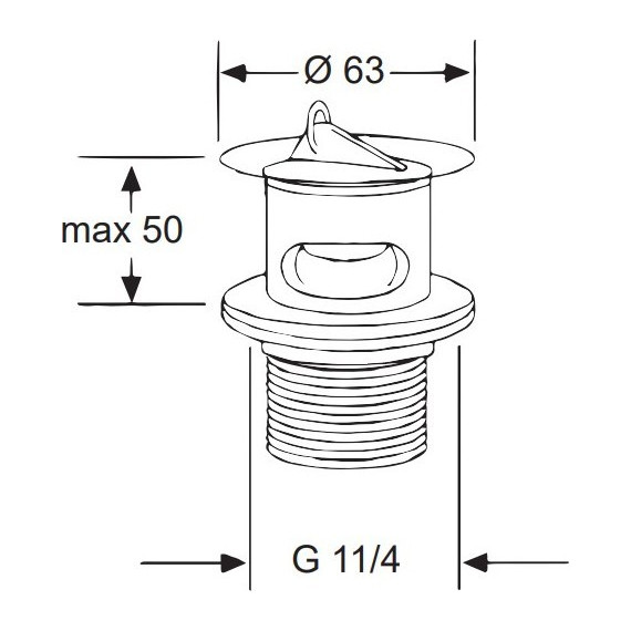 Донный клапан Kludi 1042705-00 фото 2