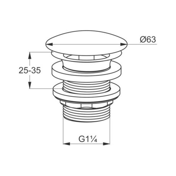 Донный клапан Kludi 1042805-00 фото 2