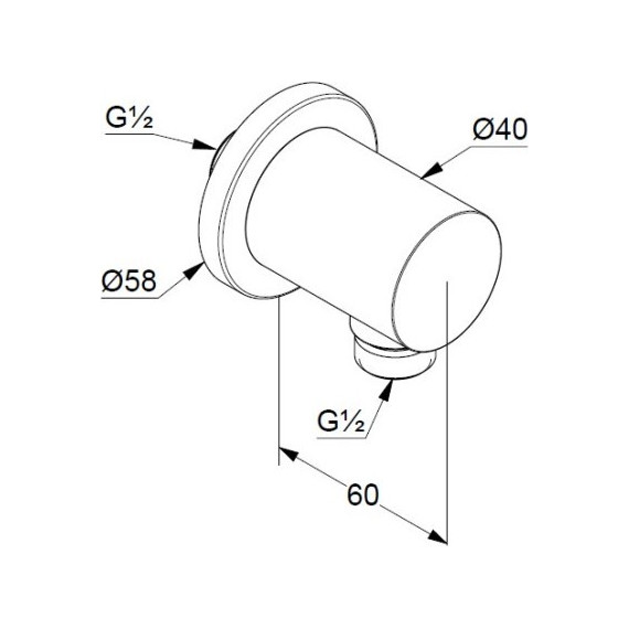 Шланговое подсоединение Kludi Nova Fonte 2054305-15 фото 2