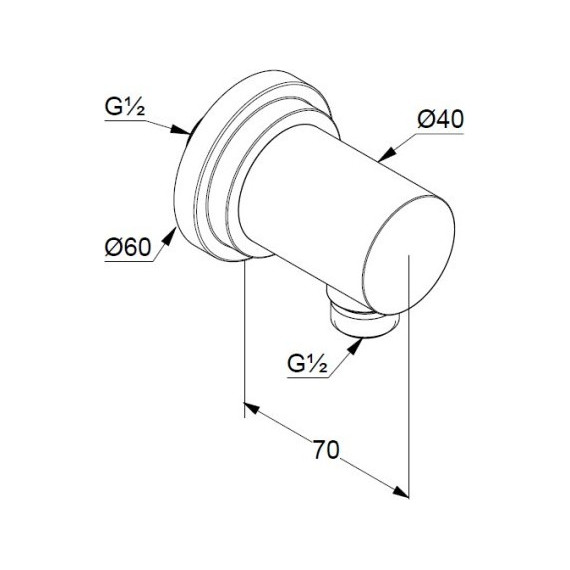 Шланговое подсоединение Kludi Nova Fonte 2054305-25 - 2 Шланговое подсоединение Kludi Nova Fonte 2054305-25 фото 2