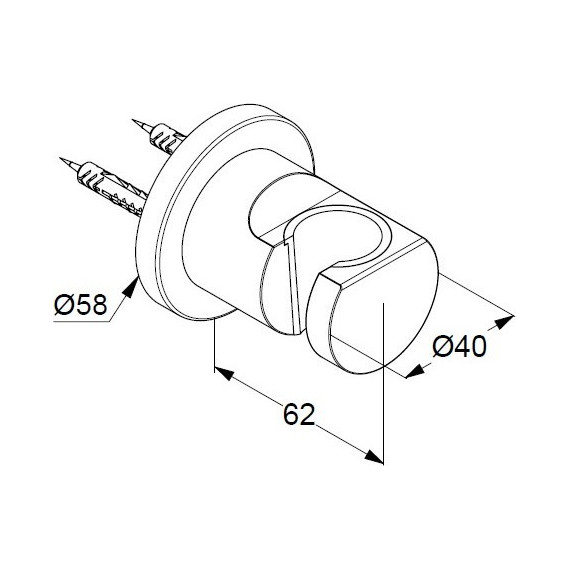 Держатель душевой лейки Kludi Nova Fonte 2055205-15 фото 2