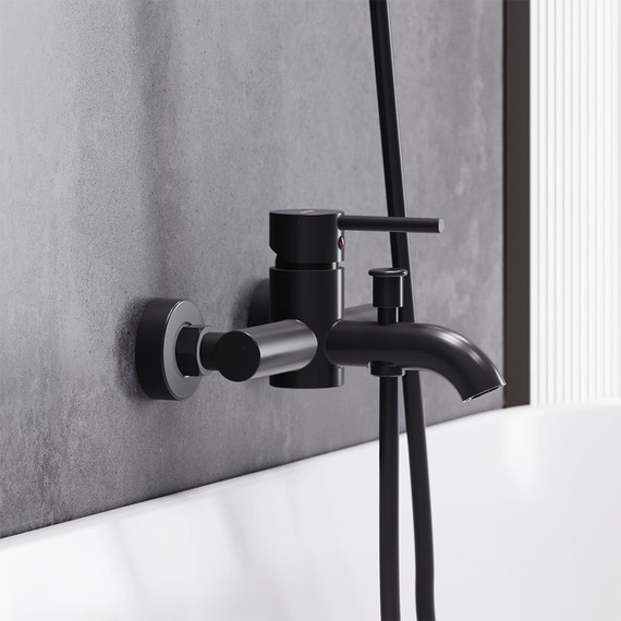 Смеситель для ванны Damixa Scandinavian Pure 361000300, черный, Цвет производителя: чёрный фото 2