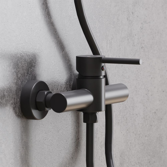 Смеситель для душа Damixa Scandinavian Pure 362000300, черный, Цвет производителя: чёрный фото 2