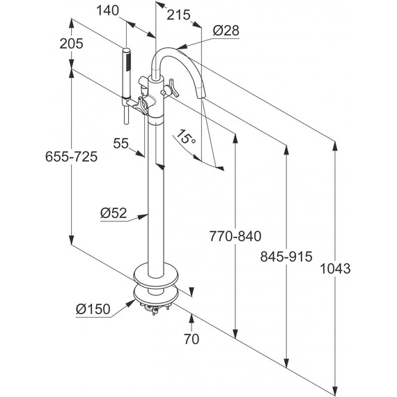Смеситель для ванны Kludi Nova Fonte Déco 205900539 фото 3