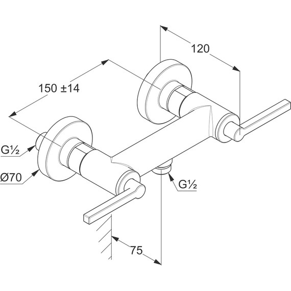 Смеситель для душа Kludi Nova Fonte Puristic 207100515 фото 3