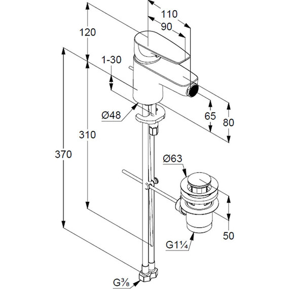 Смеситель для биде Kludi Pure&Solid 342160575 фото 2