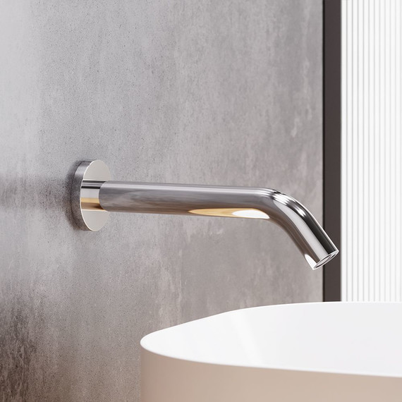 Смеситель для раковины настенный сенсорный Damixa Scandinavian Pure 360270000, Цвет производителя: хром фото 2