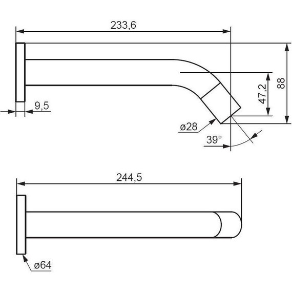 Смеситель для раковины настенный сенсорный Damixa Scandinavian Pure 360270300, черный, Цвет производителя: чёрный - 4 Смеситель для раковины настенный сенсорный Damixa Scandinavian Pure 360270300, черный, Цвет производителя: чёрный фото 4
