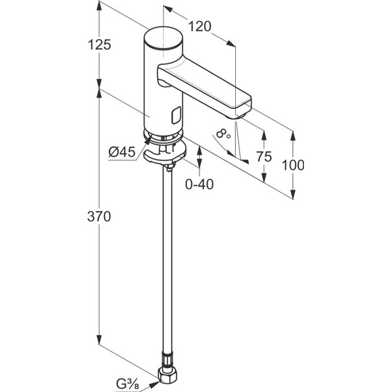 Кран электронный Kludi Zenta 3820505 фото 2