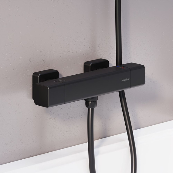 Смеситель для душа с термостатом Damixa Gala 536000300, черный, Цвет производителя: чёрный фото 3