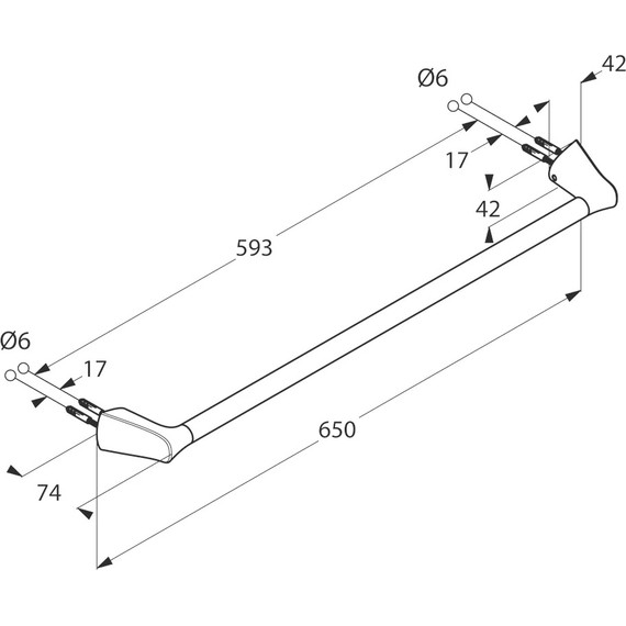 Держатель для полотенца Kludi Ambienta 5398005 - 3 Держатель для полотенца Kludi Ambienta 5398005 фото 3