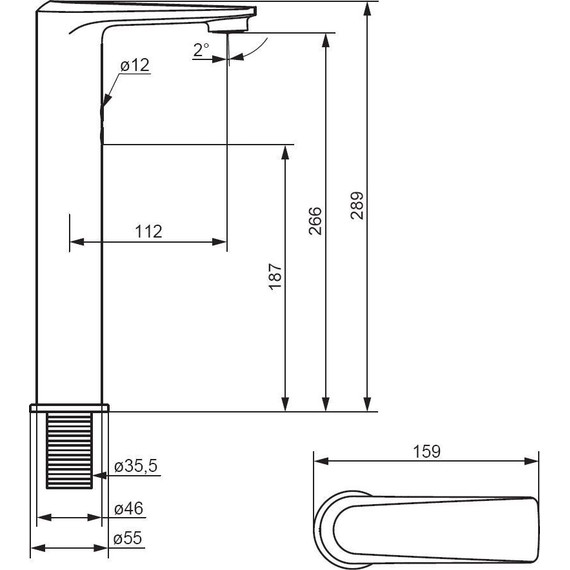 Смеситель для раковины высокий сенсорный Damixa Jupiter 770280300, черный, Цвет производителя: чёрный фото 4