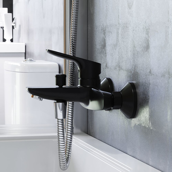 Смеситель для ванны Damixa Jupiter 771000301, черный, Цвет производителя: чёрный фото 3