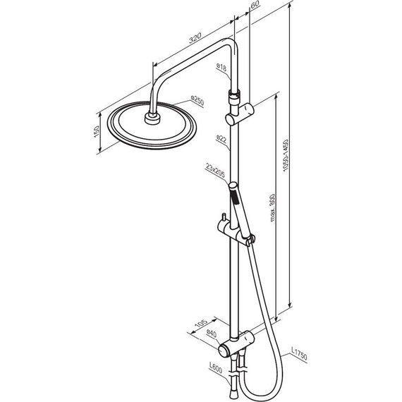 Душевая стойка Damixa Scandinavian Pure 936000000 фото 7