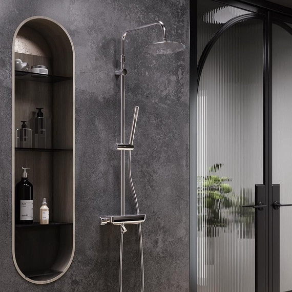 Душевая стойка с термостатом Damixa Scandinavian Pure 936760000 - 2 Душевая стойка с термостатом Damixa Scandinavian Pure 936760000 фото 2