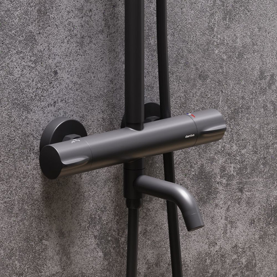 Душевая стойка с термостатом Damixa Scandinavian Pure 936810300, черный - 4 Душевая стойка с термостатом Damixa Scandinavian Pure 936810300, черный фото 4