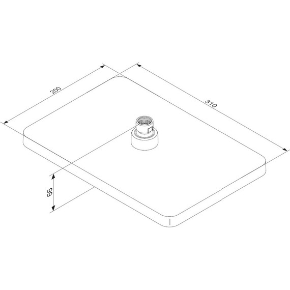 Верхний душ Damixa Merkur 310x200 мм 940050000 фото 4