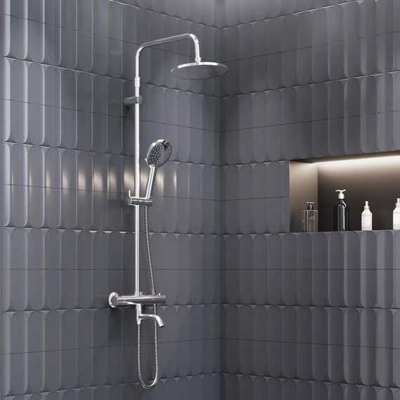 Душевая стойка c термостатом Damixa Jupiter 977810000 - 2 Душевая стойка c термостатом Damixa Jupiter 977810000 фото 2