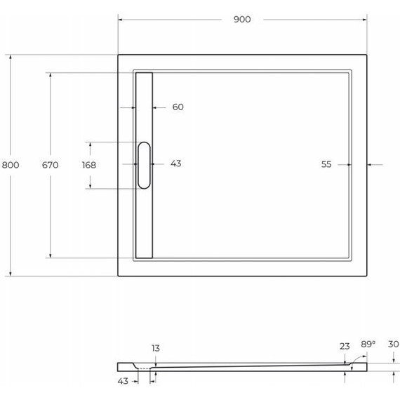 Мраморный поддон Cezares TRAY-AS-AH-90/80-30-W 90х80 см - 2 Мраморный поддон Cezares TRAY-AS-AH-90/80-30-W 90х80 см фото 2