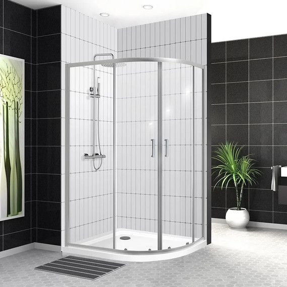 Душевое ограждение BelBagno 120x80 см UNO-195-RH-2-120/80-C-Cr, хром/прозрачное фото 