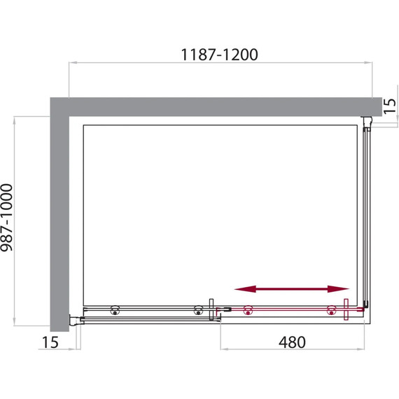 Душевое ограждение BelBagno 120x100 см UNO-AH-1-120/100-C-Cr, хром/прозрачное - 6 Душевое ограждение BelBagno 120x100 см UNO-AH-1-120/100-C-Cr, хром/прозрачное фото 6