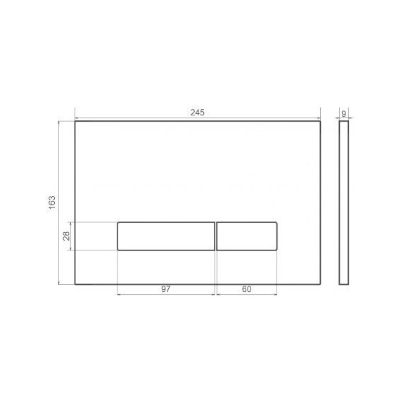 Кнопка смыва Sole S0323 Black фото 2