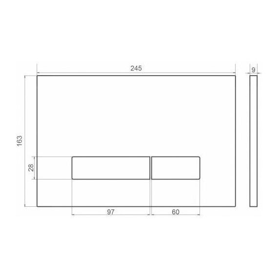 Кнопка смыва Sole S0323 Chrome фото 2