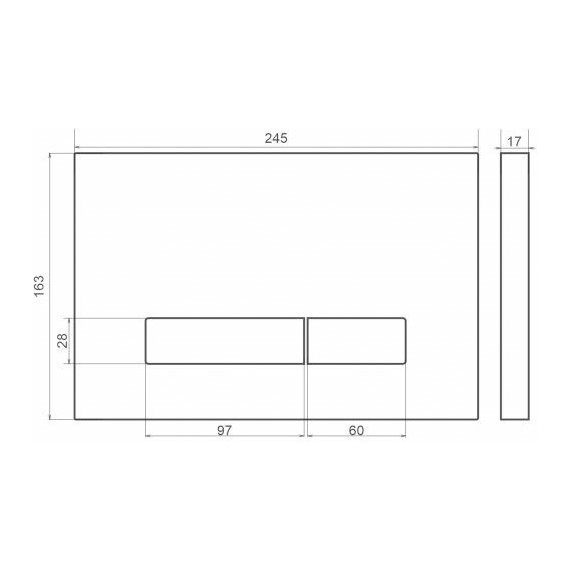 Кнопка смыва Sole S0120 White фото 3