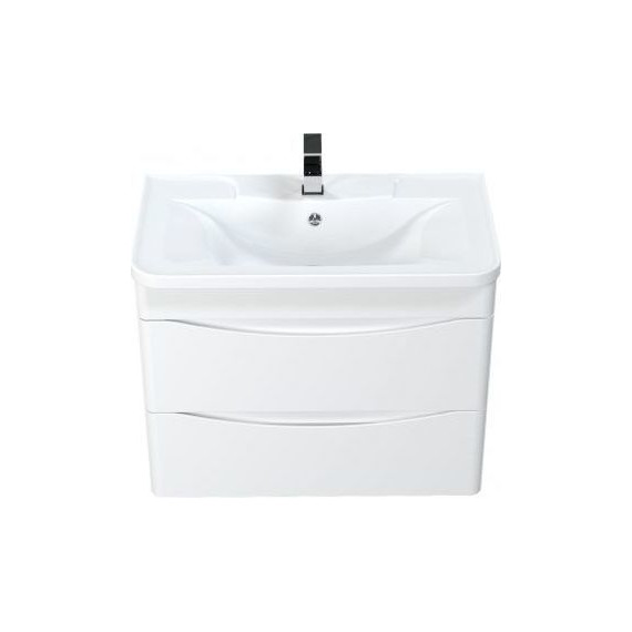 Тумба подвесная с раковиной Mirsant Bravo 80 см (раковина adel 80) белый - 3 Тумба подвесная с раковиной Mirsant Bravo 80 см (раковина adel 80) белый фото 3