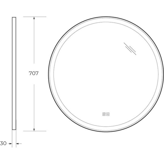 Зеркало Cezares Cadro Led 70 см CZR-SPC-CADRO-700-LED-TCH-WARM фото 12