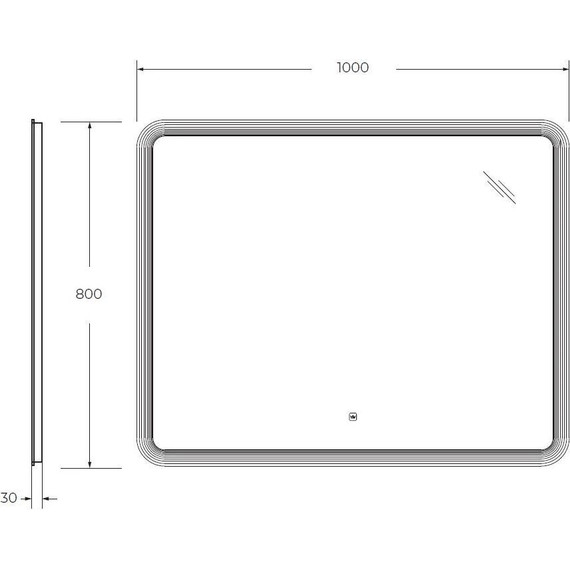Зеркало Cezares Duet Led 100 см CZR-SPC-DUET-1000-800-LED-TCH фото 10