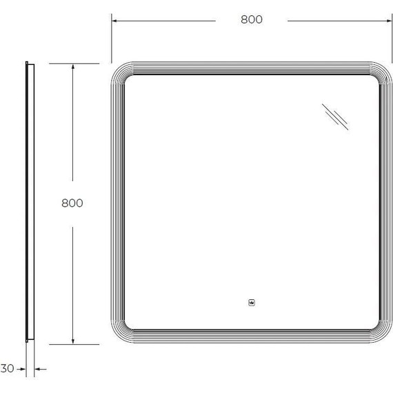 Зеркало Cezares Duet Led 80 см CZR-SPC-DUET-800-800-LED-TCH фото 10