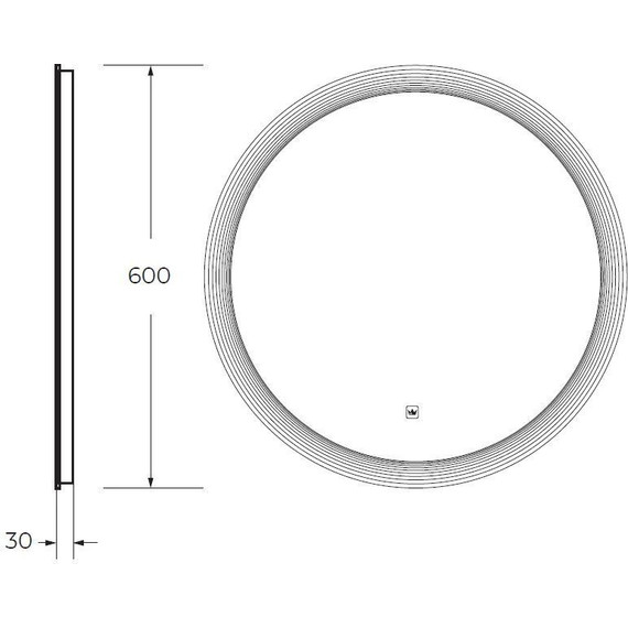 Зеркало Cezares Eco Led 60 см CZR-SPC-ECO-600-LED-TCH - 12 Зеркало Cezares Eco Led 60 см CZR-SPC-ECO-600-LED-TCH фото 12