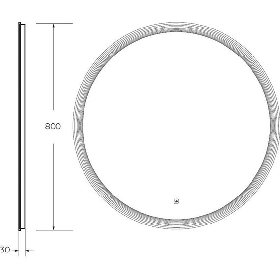 Зеркало Cezares Eco Led 80 см CZR-SPC-ECO-800-LED-TCH - 13 Зеркало Cezares Eco Led 80 см CZR-SPC-ECO-800-LED-TCH фото 13