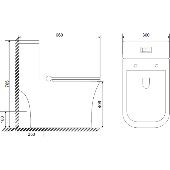 Унитаз-моноблок безободковый Sole Slot с тонкой крышкой микролифт - 5 Унитаз-моноблок безободковый Sole Slot с тонкой крышкой микролифт фото 5