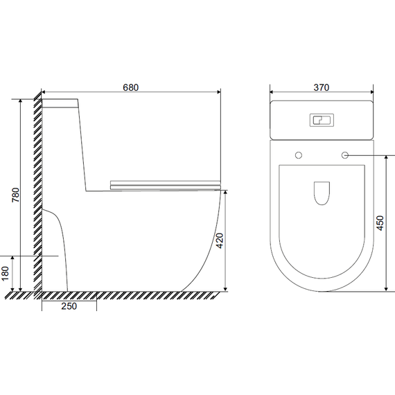 Унитаз-моноблок Sole Twin с тонкой крышкой микролифт фото 5